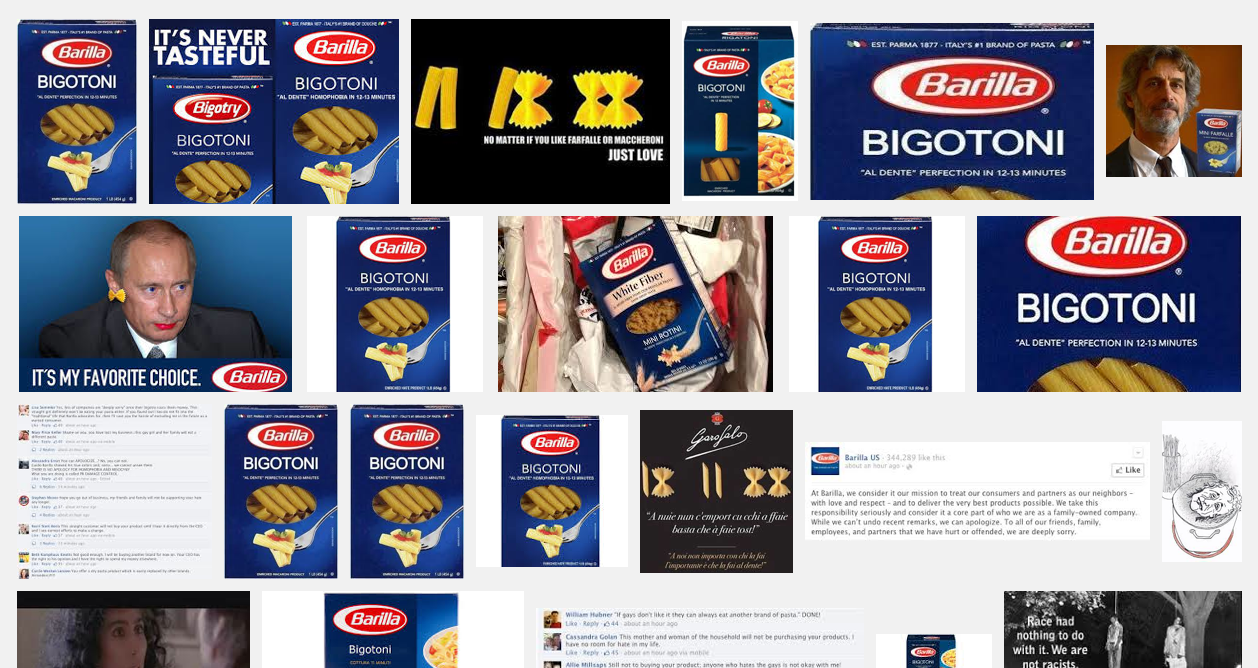 Upset consumers posted altered images of Barilla products to social media.