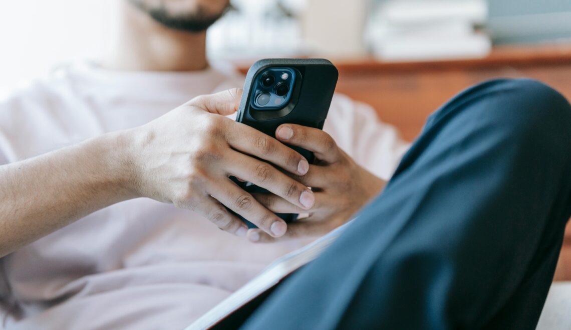 someone on a smart phone