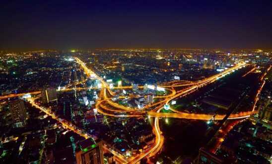 Aerial view of a city